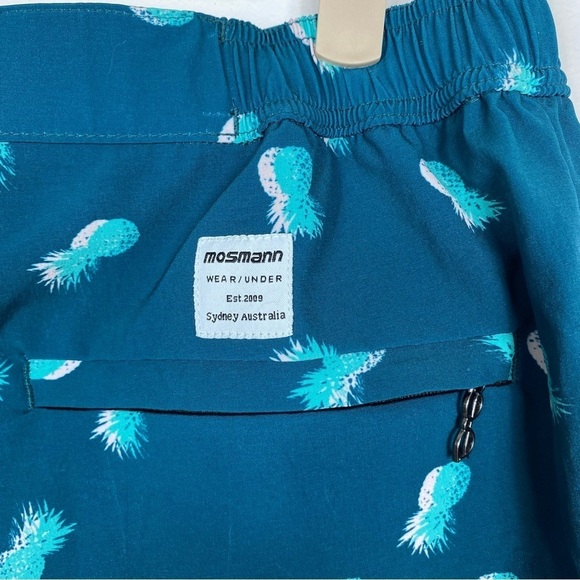 Mosmann Australia Men’s Swim Trunks Pink and Blue Pineapples - Picture 7 of 9